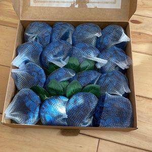 16 never used navy peonies with stems and greenery